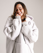 Her Hug in Silver Grey