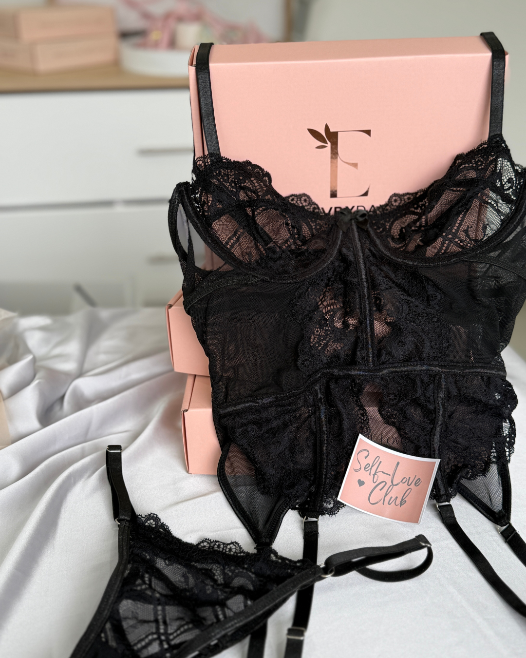 Black Corset Set