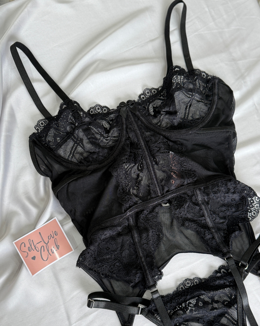 Black Corset Set